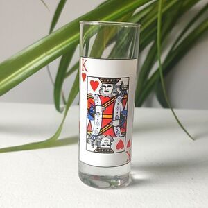 King Of Hearts Playing Face‎ Card Shot Glass